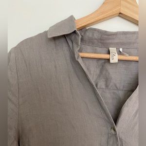 Collared 100% Linen Dress